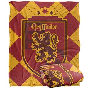 Harry Potter Gryffindor Plaid Sigil Officially Licensed Silky Touch Super Soft Throw Blanket 50" x 60"