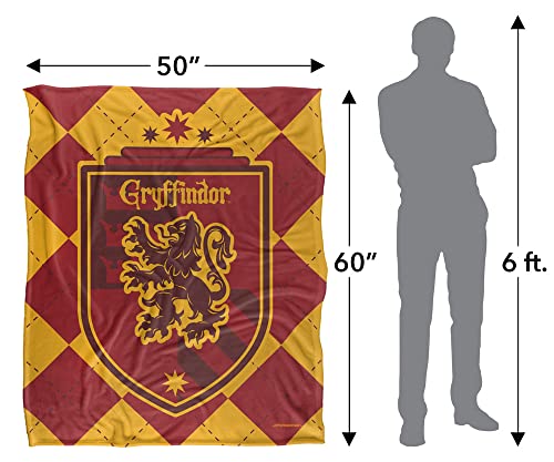 Harry Potter Gryffindor Plaid Sigil Officially Licensed Silky Touch Super Soft Throw Blanket 50" x 60"