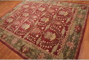 natural weave old hand made morgan floral traditional persian oriental woolen area rugs (8×10 ft)