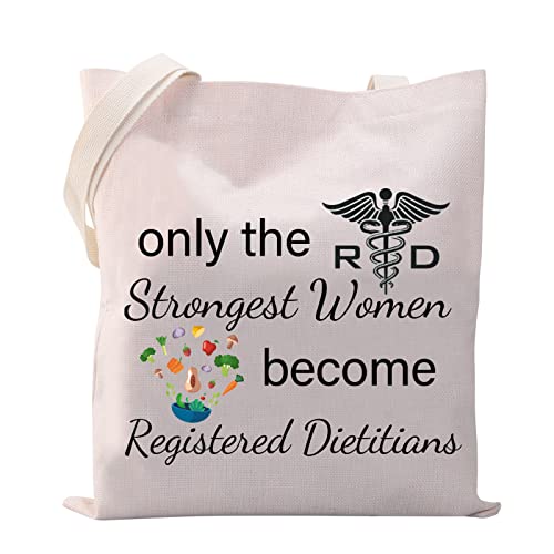 VAMSII Registered Dietitian Tote Bag Nutritionist Gifts for Women Nutrition Student Gifts Dietitian Thank You Gift Bags (Tote Bag)