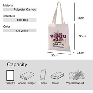 VAMSII Respiratory Therapist Gifts for Women Respiratory Tote Bag Respiratory Therapy Gifts Lung Doctor Gifts (Stronest RT)