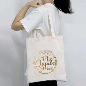 BDPWSS 15th Birthday Gift For Teen Girls Mis Quince Anos Latina Spanish Tote Bag (Mis Quince Anos TG 2)