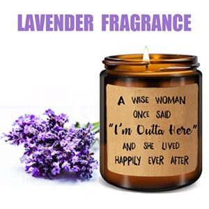 Retirement Gifts for Women, Retired Coworker Leaving Gifts, Farewell Gifts, Goodbye Gift for Women, Colleagues, Coworkers, Friends Lavender Candles (7oz)