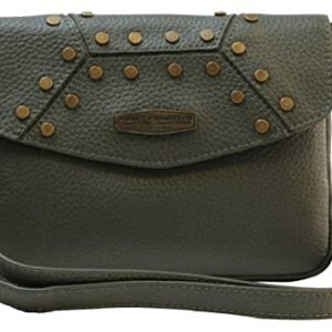 Harley-Davidson Women's Midnight Rider Leather Flap Hip/Clip Bag - Olive Green