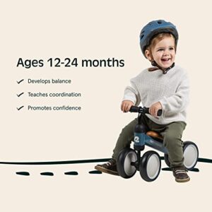 Retrospec Cricket Baby Walker Balance Bike with 4 Wheels for Ages 12-24 Months - Toddler Bicycle Toy for 1 Year Old’s - Ride On Toys for Boys and Girls - One Size