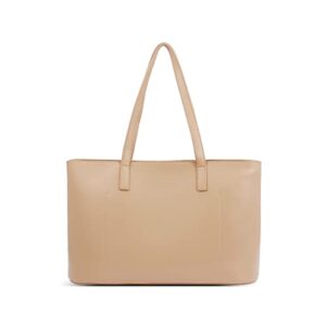 Pixie Mood Kinsley 16.5 x 10.5 Vegan Leather Work Tote Bag, Sand