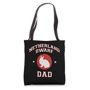 netherland dwarf rabbit dad tote bag
