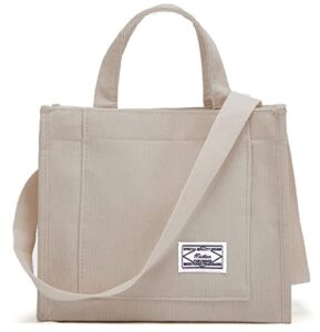 corduroy tote bag for women small satchel shoulder crossbody bag hobo bag for work school travel 2023