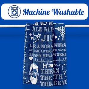 InnoBeta Nurse Blanket, Funny Nurse Gifts for Men, Murse, Warm Soft Fuzzy Blanket for Men, Nurse Gift for Male Nurse, RN, Retired Nurse Nursing School, Throw Blanket 50x65 Inches Blue