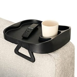 absolute living 2 in 1 sofa arm tray with cup holder – tv binging companion – adjustable arm rest table for couch – 9.5″ couch table tray for snacks or extra storage – everyday sofa tray