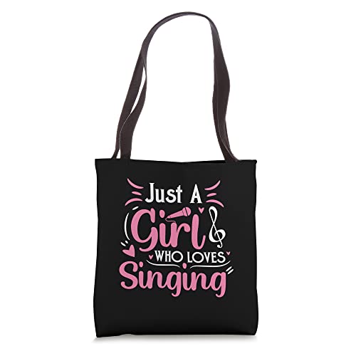 Just A Girl Who Love Singing Female Singer Women Girls Music Tote Bag