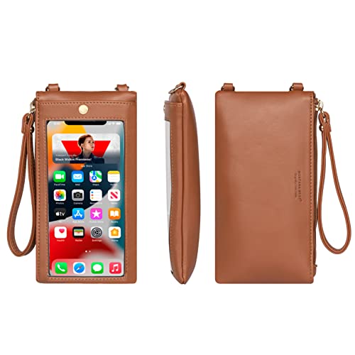 Montana West Cell Phone Purses Translucent Phone Bag Wristlet Clutch Wallets for Women Rainproof Phone Pouch MWC-139BR