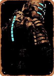 ysirseu the classic arcade video game poster metal tin sign dead space issac video games wall art decor tin sign-8x12inch