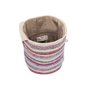 The Sak 120 Hobo Bag in Crochet, Large Purse with Single Shoulder Strap, Eden Stripe