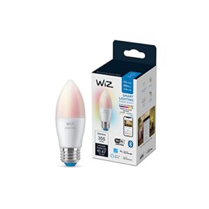 WiZ Connected Color B12 Smart WiFi Light Bulb with E26 Cap, 2200K - 6500K + RGB, 16 Million Colors, Smart Control with WiZ App, Works with Alexa, Google Assistant, and Siri Shortcuts, No Hub Required
