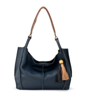 the sak los feliz medium tote bag in leather, unlined, roomy shoulder purse