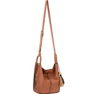 The Sak Los Feliz Crossbody Bag in Leather, Large, Unlined Purse with Single Adjustable Shoulder Strap