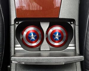 captain america shield car coasters – set of 2