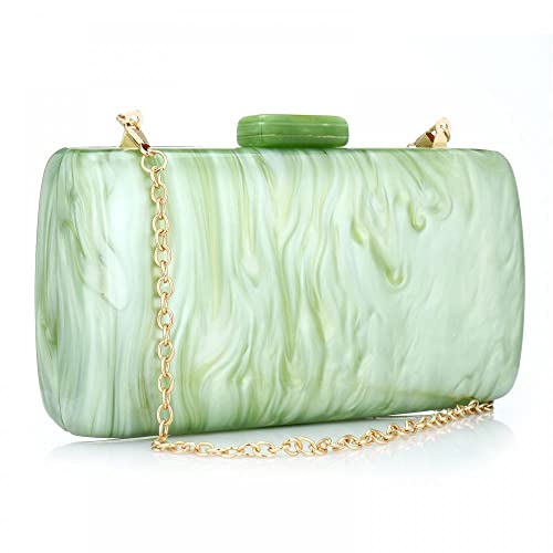 Buric Clutch Purses for Women Elegant Evening Bag Clutch Crossbody Bag with Detachable Chain for Prom/Party/Present/Wedding (Light Green)