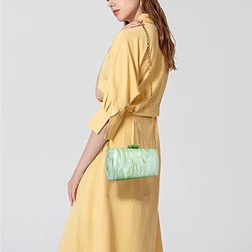 Buric Clutch Purses for Women Elegant Evening Bag Clutch Crossbody Bag with Detachable Chain for Prom/Party/Present/Wedding (Light Green)