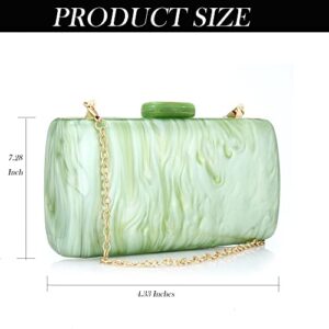 Buric Clutch Purses for Women Elegant Evening Bag Clutch Crossbody Bag with Detachable Chain for Prom/Party/Present/Wedding (Light Green)