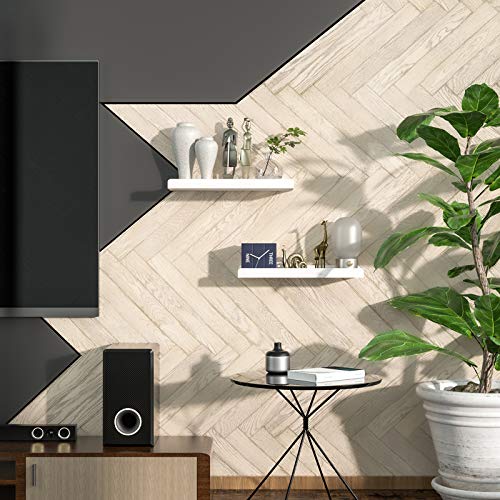 Love-KANKEI Wall Mounted Corner Shelf and Floating Shelf Bundle (Contain 2 Items)