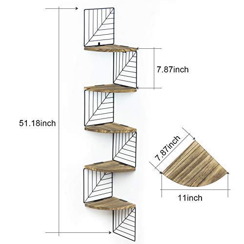 Love-KANKEI Wall Mounted Corner Shelf and Floating Shelf Bundle (Contain 2 Items)