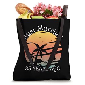 35th Wedding Anniversary Cruise Just Married 35 Years Tote Bag