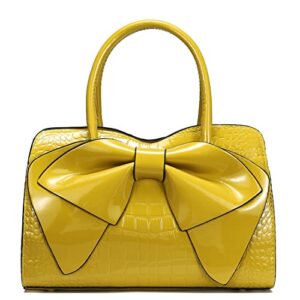 JHVYF Satchel Purses and Handbags for Women Shoulder Tote Bags Yellow K025