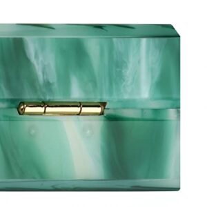 Acrylic Handbags for Women Marbling Purses Box Elegant Party Clutch Crossbody Bag for Lady Evening Prom Banquet (Dark Green)