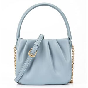 milan chiva crossbody bags for women cute cloud pouch designer ruched clutch purse top handle shoulder handbag mc-1006jn