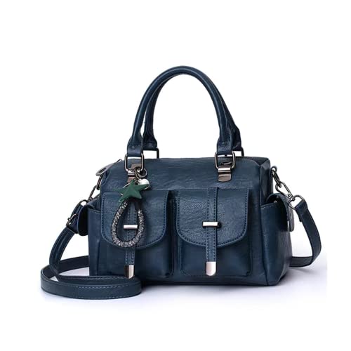 WENICER Shoulder Bags for Women PU Leather Purses and Handbags Hobo Bags Ladies Tote Bag Top Handle Crossbody Bags (Navy Blue)