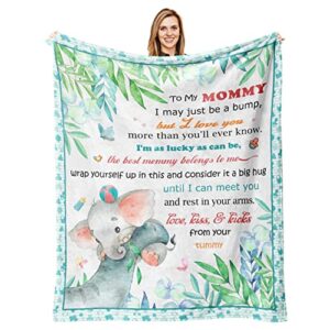 Xutapy New Mom Gifts for Women, Mom to be Blanket 60’’x50’’, First Time Mom Gifts Ideas, Best Gift for New Mom Mommy After Birth, New Pregnancy Gifts for Mom Throw Blanket, Gender Reveal Gifts