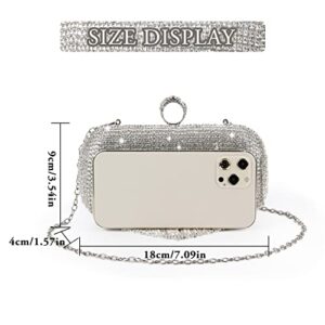 SUKUTU Women Tassel Evening Clutch Bag Luxury Rhinestones Party Prom Purse Handbag With Detachable Chain