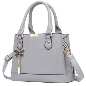 kkxiu purses and handbags for women top handle satchel shoulder ladies crossbody bags (e-light grey)