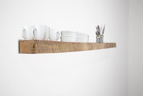 Olde Wood Limited Reclaimed Wood Floating Shelf | for Living Room, Bedroom, Kitchen & Bathroom | Simple Wall Mount Shelving for Rustic Barnwood or Modern Farmhouse Decor | (Approx. 2" x 4" x 18")