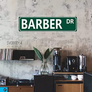 Barber Dr Metal Street Tin Sign Barbershop Funny Vintage Slim Tin Signs 16 x 4 Inch Wall Art Decor Iron Poster for Home Farmhouse Bar Cafe Garage Indoor Outdoor Gift