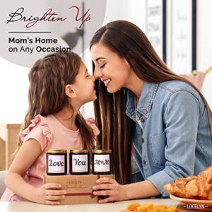 Mom Gifts Birthday Gifts for Mom Mother's Day Gifts from Daughter SonMother's Day Gift Best Mom Gift Ideas for Any Occasion 3 Pack Soy Candles with Recyclable Jars. 7 Oz