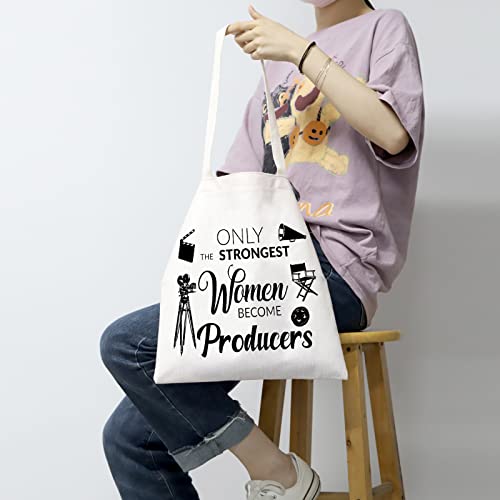 MBMSO Film Producer Gifts Tote Bag TV Video Filmmaker Gifts for Women Movie Producer Gifts Shopping Bag Director Shoulder Bag (Film Producer TB)