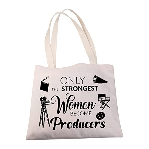 MBMSO Film Producer Gifts Tote Bag TV Video Filmmaker Gifts for Women Movie Producer Gifts Shopping Bag Director Shoulder Bag (Film Producer TB)