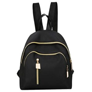 qwent carry on backpack flight approved shoulder women’s multi-function casual solid bag fashion bag cute purse backpack (black, one size)
