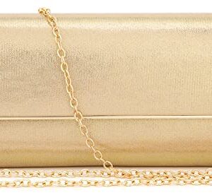 Fateanuki Women’s Evening Clutches Cross Body Bags for Women Glitter Clutch Purses for Wedding Party Bridesmaids Handbag (Gold)