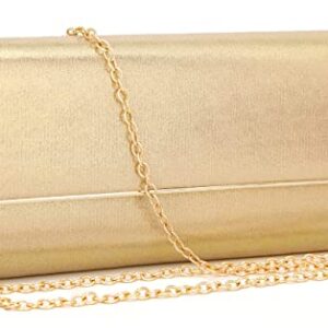 Fateanuki Women’s Evening Clutches Cross Body Bags for Women Glitter Clutch Purses for Wedding Party Bridesmaids Handbag (Gold)