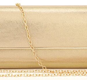 Fateanuki Women’s Evening Clutches Cross Body Bags for Women Glitter Clutch Purses for Wedding Party Bridesmaids Handbag (Gold)