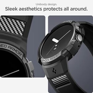 Spigen Rugged Armor Pro Designed for Google Pixel Watch Case with Band (2022) - Black