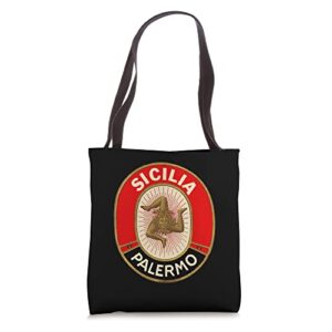 sicilia palermo – vintage style palermo sicily tote bag