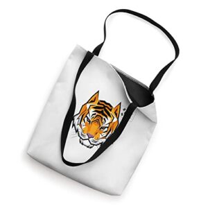 Orange Siberian Tiger Korean Flag Tote Bag