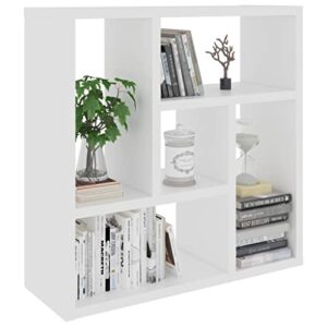 DiMorture Floating Shelves 5 Cube Intersecting Shelves, Easy-to-Install Wall Mounted Storage Display Shelves for Bedrooms and Living Rooms, White