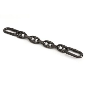 metal purse chain strap extender for accessory charms,lengthen crossbody shoulder handbags strap(no.1 black grey)