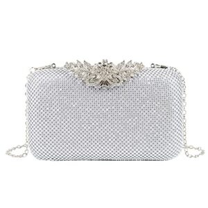 oweisong women’s sparkly evening clutch handbag rhinestone crystal wedding purse sequin glitter shoulder bag for party